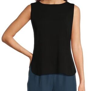 Donna Karan Boat Neck Sleeveless Top
